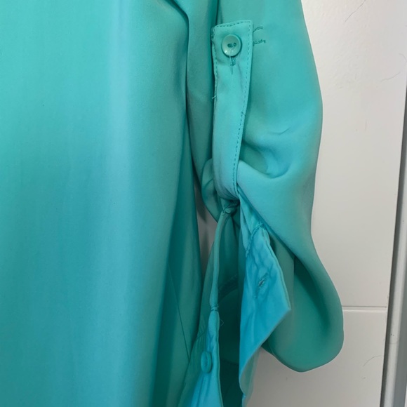 RSVP 3 4 Sleeve Turquoise Sleek Dress - Picture 1 of 4